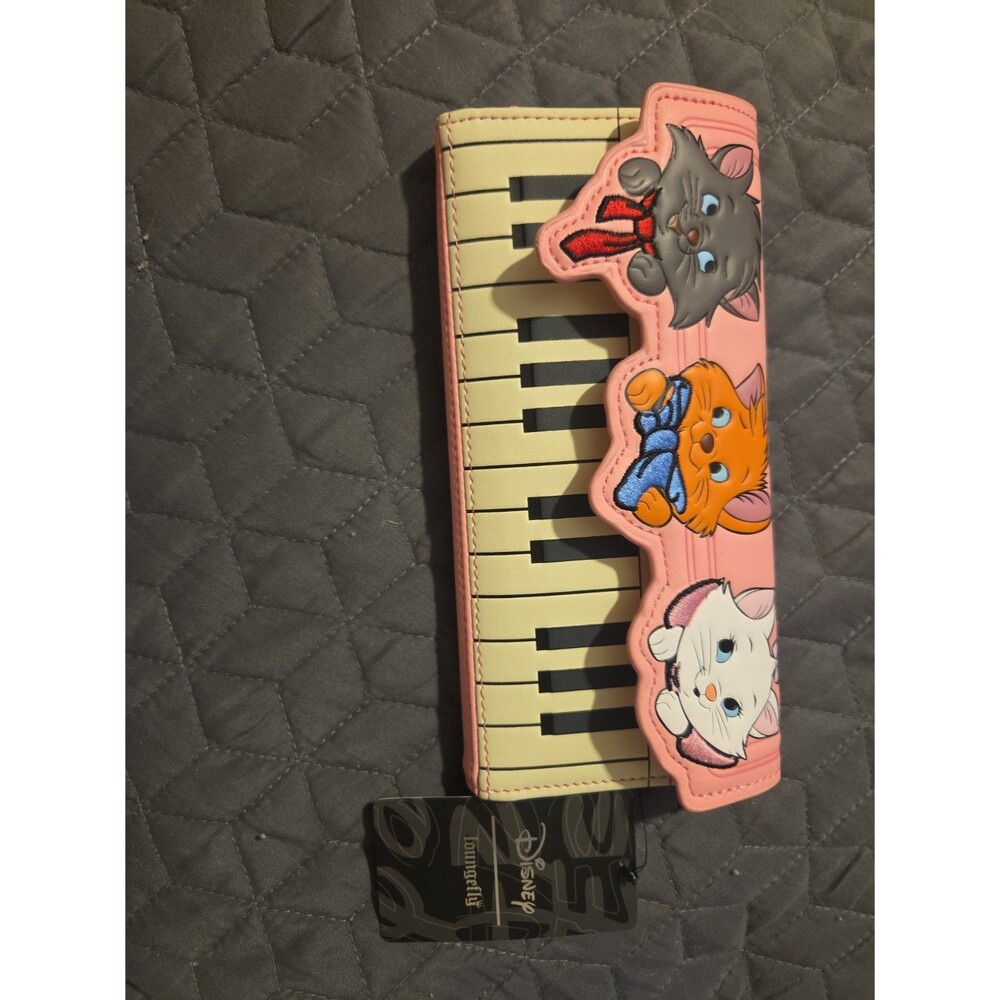 Loungefly Disney Aristocats Marie Toulouse Berlioz Piano Wallet NWT
